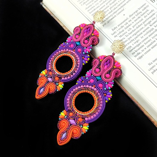 Tropical Geo Long kolczyki sutasz